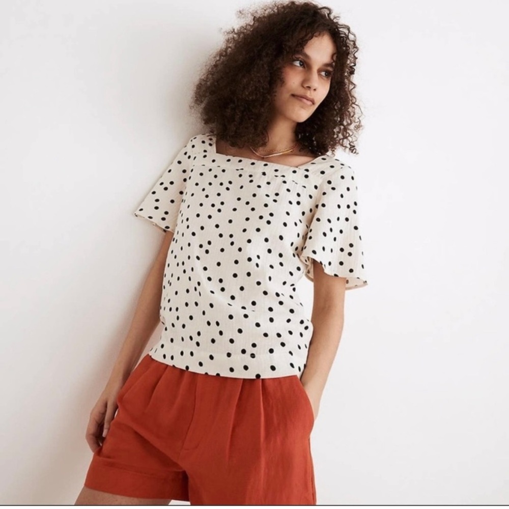 Madewell, Light spun Harlow Square-neck top, size M